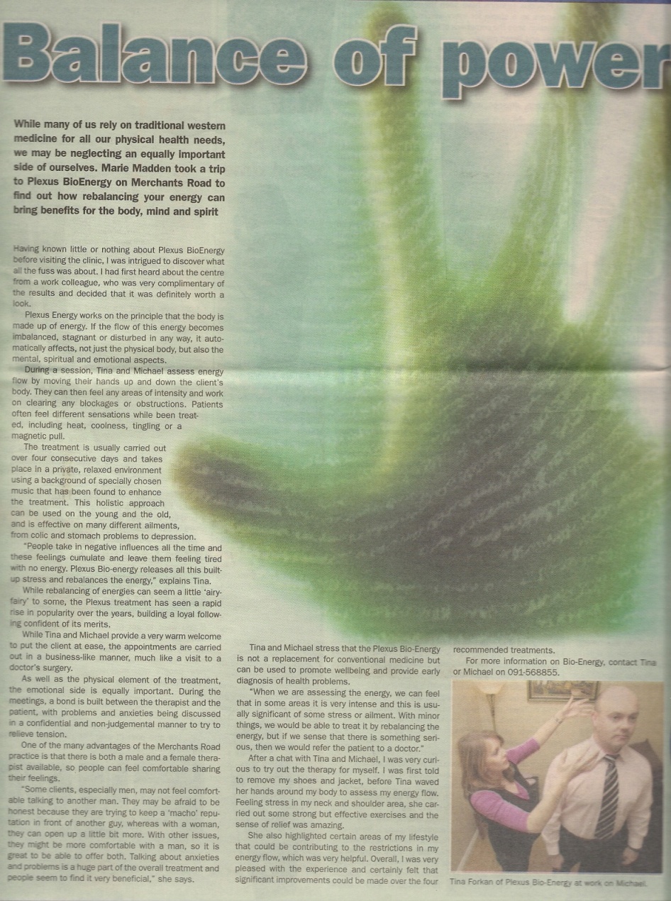 Plexus Bio-Energy article